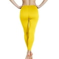 thumbnail image 6 of vigerkar Women's High Waist Leggings Soft 1” Waistband Solid color Yoga Pants - Regular Yellow, L, 6 of 9