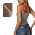 thumbnail image 7 of jobturf Sleeveless Blouses for Women Summer Spaghetti Strap Tank Top Beach Vacation Basic Tees Trendy Stretchy Slim Fitted Crop Tops S-XXL, 7 of 7
