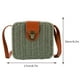 thumbnail image 3 of Bolsos Cruzados Bolsos cruzados para mujer Bolso tejido a mano informal Bolso de playa de ratán (Verde militar) Ehuebsd Para Estrenar, 3 of 3