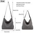 thumbnail image 2 of Bolso de mano para mujer, bolso de mano de cordón, bolso de mano grande, bolso de hombro, bolso bandolera informal para la escuela, la oficina, el trabajo, los viajes, las excursiones, las compras, 2 of 4