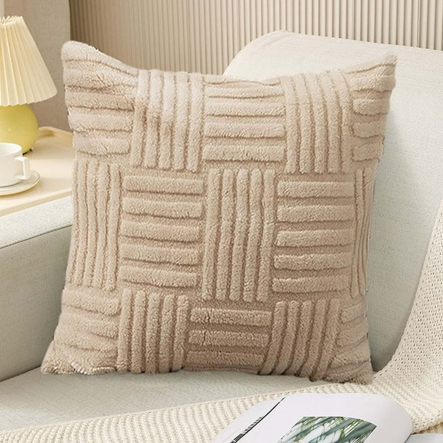 Throw Pillow Cover Decorative Throw Pillow Covers Throw Pillows Covers Velvet Throw Pillow Covers Solid Color Pleated Pillowcase Sofa Cushion Headboard Pillow Office Lumbar Support Waist Protection