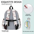 thumbnail image 5 of Pioneer Flower Floral Print Pattern Cute School Backpack with Padded Back and Adjustable Shoulder Straps 13.4"x11"x4.7", 5 of 5