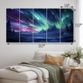 thumbnail image 4 of Designart "Vibrant Northern Lights Aurora s Dance" Aurora Borealis Wall Art Prints Set, 4 of 5