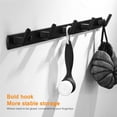 thumbnail image 3 of Colgador De Pared De Aluminio Para Aviones, Multifuncional, Elegante, Con 5 Ganchos, Estante Colgante De Almacenamiento Para Abrigo, Sombrero, Toalla, Dormitorio, Baño, Cocina, Porche (Negro) Guardurnaity HA017387-00, 3 of 7