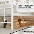 thumbnail image 4 of Einfach Full Bed Frame, Metal Platform Bed with Vintage Headboard, No Box Spring Needed, Heavy Duty, White, 4 of 7