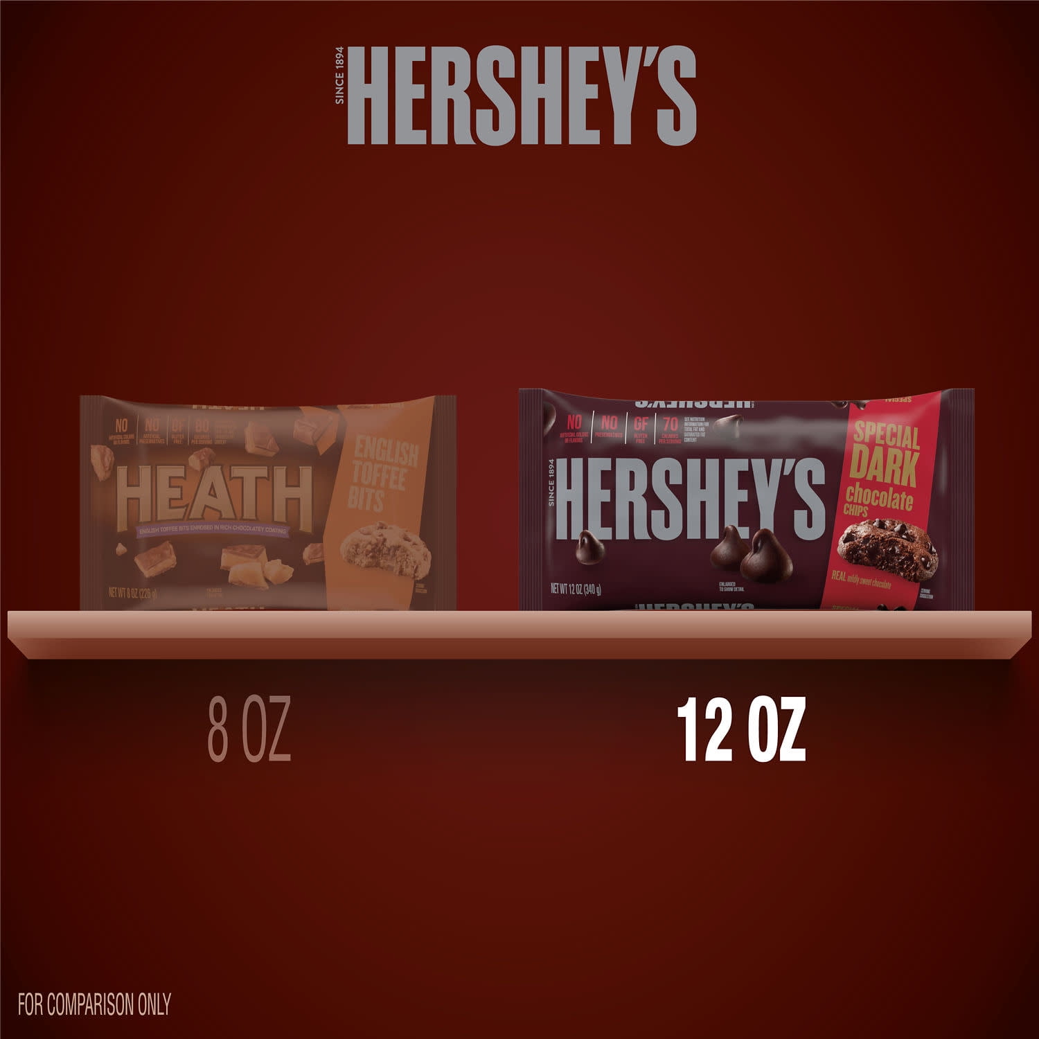 (6 pack) Hershey's Special Dark Mildly Sweet Chocolate Baking Chips, Bag 12 oz