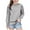 Gray Sweatshirt for Girls _x, variant on AINIYS Girls Long Sleeve Sweathirts Pullover pure color Crewneck Lightweight Casual Tops Fashion open angle hem Kids Sweatshirt Beige 6 Years