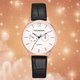thumbnail image 3 of Reloj redondo de piel sintética para mujer con movimiento de cuarzo para un estilo empresarial elegante en oro rosa, 3 of 3
