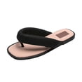 thumbnail image 2 of RotHome Womens Sandals Platform Flip Flops Dressy Comfy Open Round Toe Stone Slip on Flats Casual Summer Beach Vacation Slide Thong Sandals Wedge Heel Party, 2 of 8
