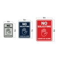 thumbnail image 2 of Portrait Round No Soliciting Leave Us Alone Sign (White/Red) - Medium, 2 of 7