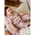 thumbnail image 4 of Cenuakty Baby0-24M Jumpsuit Casual Short Sleeve Lapel Collar Contrast Line Button Up Romper Footless Newborn Pajamas, 4 of 9