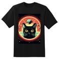 thumbnail image 2 of Plus Size Shirt for Women Black Tops for Women Short Sleeves Shirt for Women Retro Black Cat T Shirt Crewneck Shirt for Women XL, 2 of 5