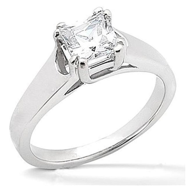 2 CT Princesse Coupe Or E VVS1 Diamant Solitaire Bague