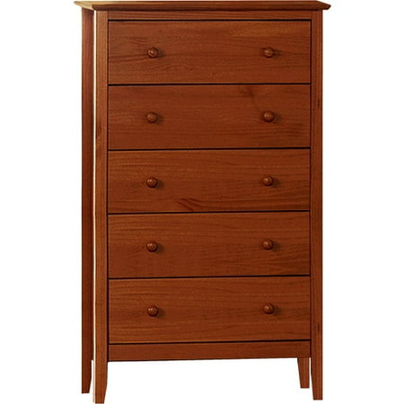 Solid Pine 5 Drawer Dresser Walmart Com