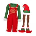 thumbnail image 1 of Disfraz de Navidad,Disfraz de Navidad Disfraces de Halloween Adultos,Disfraces Conjunto de ropa Traje de Navidad Cosplay,Sombrero de fiesta Medias altas a rayas Vestido de noche,Medias a, 1 of 8