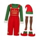 thumbnail image 1 of Disfraz de Navidad,Disfraz de Navidad Disfraces de Halloween Adultos,Disfraces Conjunto de ropa Traje de Navidad Cosplay,Sombrero de fiesta Medias altas a rayas Vestido de noche,Medias a, 1 of 8
