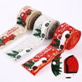 thumbnail image 6 of Christmas Ribbon for Tree Wreaths Crafts Gift Wrapping, Vintage Truck Merry Christmas Wired Burlap Ribbon 2 Inch 5.5 Yard, White, 6 of 10