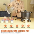 thumbnail image 2 of KFFKFF 5 Liter Wax Melter for Candle Making, Large Electric Wax Melting Pot Easy Pour Spout, 4-level Temperature Control, Easy Clean for Candle Soap Cream Beauty Bulk Production Business or Home, 2 of 9