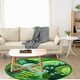 thumbnail image 4 of Fiudx Alfombra Redonda de Musgo Verde, Imitación Suave, Base de Goma Antideslizante, Versátil para Dormitorio y Salón, Duradera, 80 Cm, Fácil de Limpiar., 4 of 6