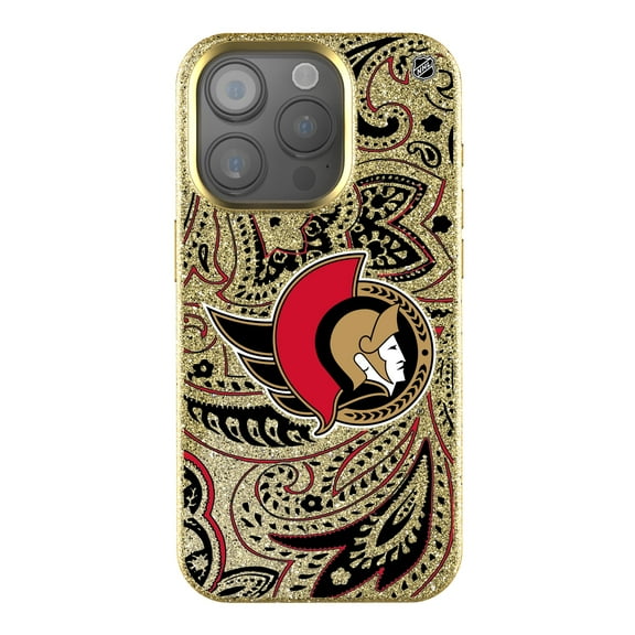 Keyscaper Gold Ottawa Senators Paisley Bling iPhone Case