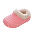 thumbnail image 3 of QSAWXQZ Kids' Plush Lined Clog Slippers Removable Liner EVA Sole Indoor House Shoes, 3 of 5