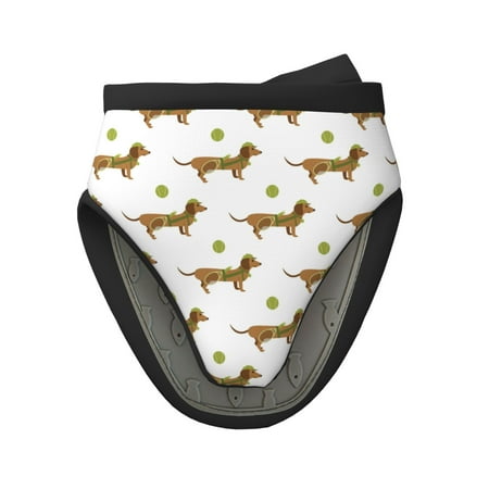 

Pofeuu Dachshund Going To Play Tennis Print Thickened Mini Silicone Oven Mitts Heat Resistant Rubber Oven Mitt Gloves Finger Pinch Grips Pot Holder Silicone Potholder