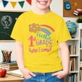 thumbnail image 2 of Glisme Toddler Girls Back To School Tees Letter Print Short Sleeve Crew Neck Fall Breathable Girls T-Shirt Size 3-4 Years Yellow, 2 of 7