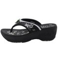 thumbnail image 2 of GP Wedge Platform Flip Flop Sandals for Women: 8161 Black, EU38 (US Size 7 - 7.5), 2 of 7