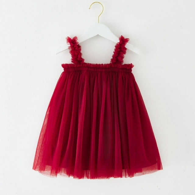 Cowsor Robe pour Bébé Fille en Tulle à Fleurs, Robes de Fête, Princesse, Concours, Anniversaire, Mariage