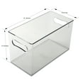 The Home Edit Narrow Bin with Slider Tray, Plastic Storage Bin, Clear