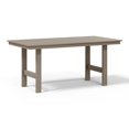 thumbnail image 3 of WestinTrends Ashore Outdoor Modern HDPE 66" Wide Rectangle Patio Dining Table for 6, Weathered Wood, 3 of 9