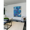 thumbnail image 5 of Sketch Cyanine Blue Painting Print on Wrapped Canvas, 5 of 5