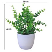 Happy Date Faux Plants Indoor, Artificial Plants for Home Decor Indoor, Small Fake Plants - Fake Plants Decor and Decorative Plants, Fake Plant and Artificial Plant - White Pot