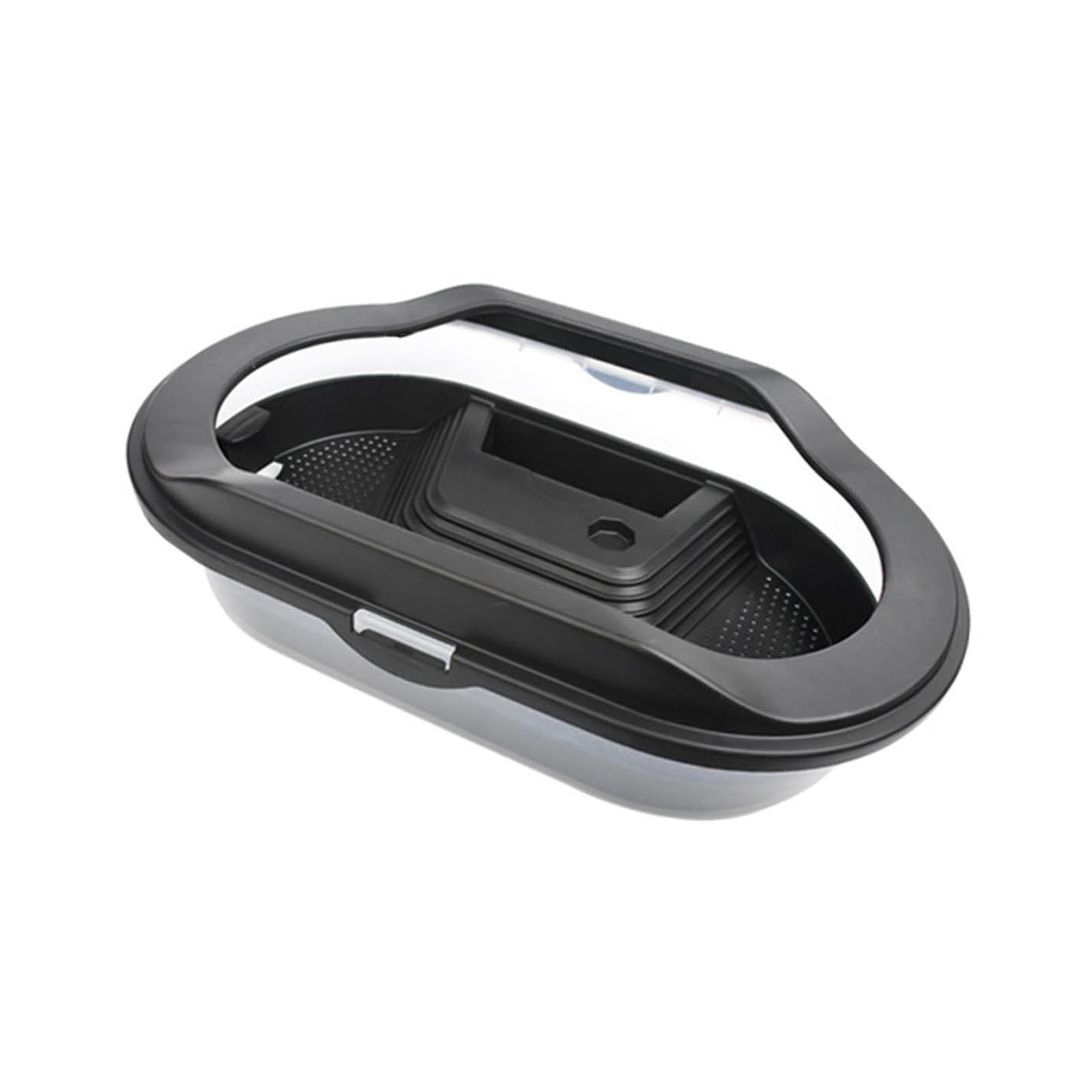 Small Turtle Tank Reptile Carrier Detachable for Snail Hermit Crabs Terrapin Black