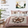 thumbnail image 4 of Country Star Plaid Bedding 3 Piece Duvet Cover Set California King, Retro Western Farmhouse Barn Berry Soft Microfiber Comforter Cover with Zipper Closure & Pillowcases, FadeResistant Quilt Cover, 4 of 9
