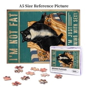 Cat Im Not Fat Im Just Overflowings With Sexy Poster,Jigsaw Puzzle 500 Puzzle Pieces,Puzzle Enthusiasts
