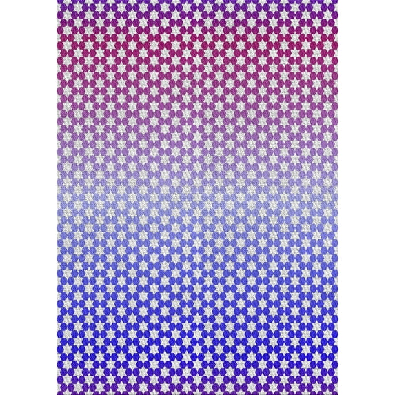 Ahgly Company Indoor Rectangle Patterned Pastel Light Blue Novelty Area Rugs, 7' x 9'