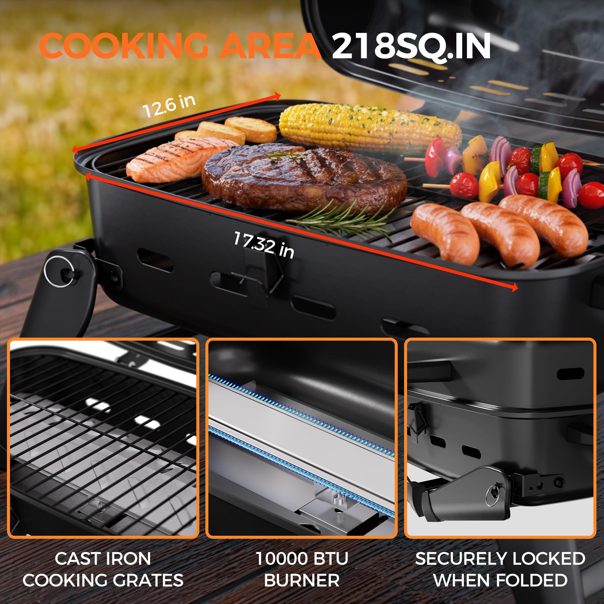Master Cook 10,000 BTU Portable Propane Grill photo 5