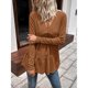 thumbnail image 4 of Camisetas de manga larga con cuello en V de Color puro para mujer, camiseta informal holgada elegante a la moda con dobladillo con volantes para citas, 4 of 6