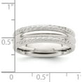 thumbnail image 5 of Sterling Silver Ss 6mm Polished Fancy Band Size 7 Made In United States qwb116-7, 5 of 5