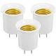 thumbnail image 2 of Adaptador de rosca E27 de 3 piezas que convierte el enchufe estadounidense en un portalámparas E26/E27 Adaptador de portalámparas para bombillas Enchufe de luz enchufable (enchufe estadounidense), 2 of 8