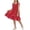 Red, variant on CYRBOKO Toddler Girls Summer Dresses, A-line Sleeveless Crew Neck Soft Casual Dresses Coffee Size 4-5 T