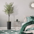 thumbnail image 4 of Artificial Tree in Geometric Spiral Pattern Planter, Fake Olive Silk Tree for Indoor and Outdoor Home Decoration - 68" Overall Tall (Plant Pot Plus Tree), 4 of 5