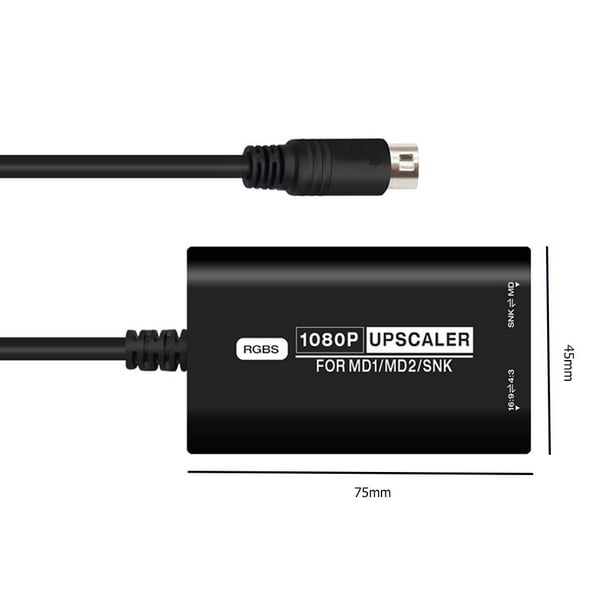 HDMI-compatible Converter Console 16/9 4/3 HD Video Adapter for SEGA MD1 MD2 SNK Sywqhk Para estrenar