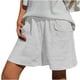thumbnail image 1 of Pantalones Cortos Odeerbi para Mujer Color Sólido con Bolsillo Elástico en La Cintura Casual Verano, 1 of 8
