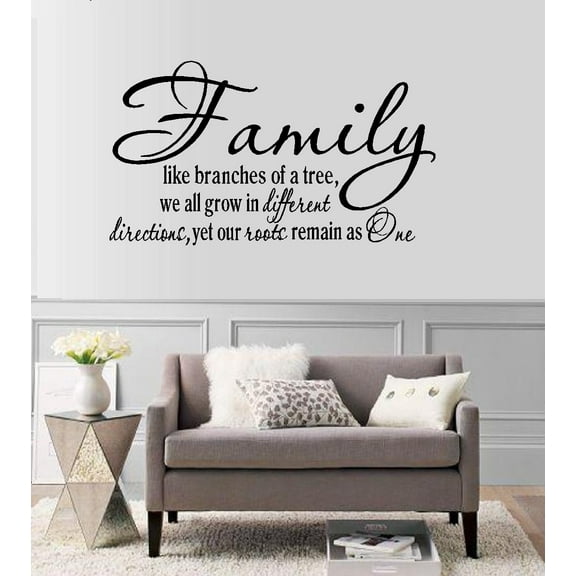 Decal ~ Family, like branches of a Tree #2 ~ Wall Decal (Large 20" x 38")