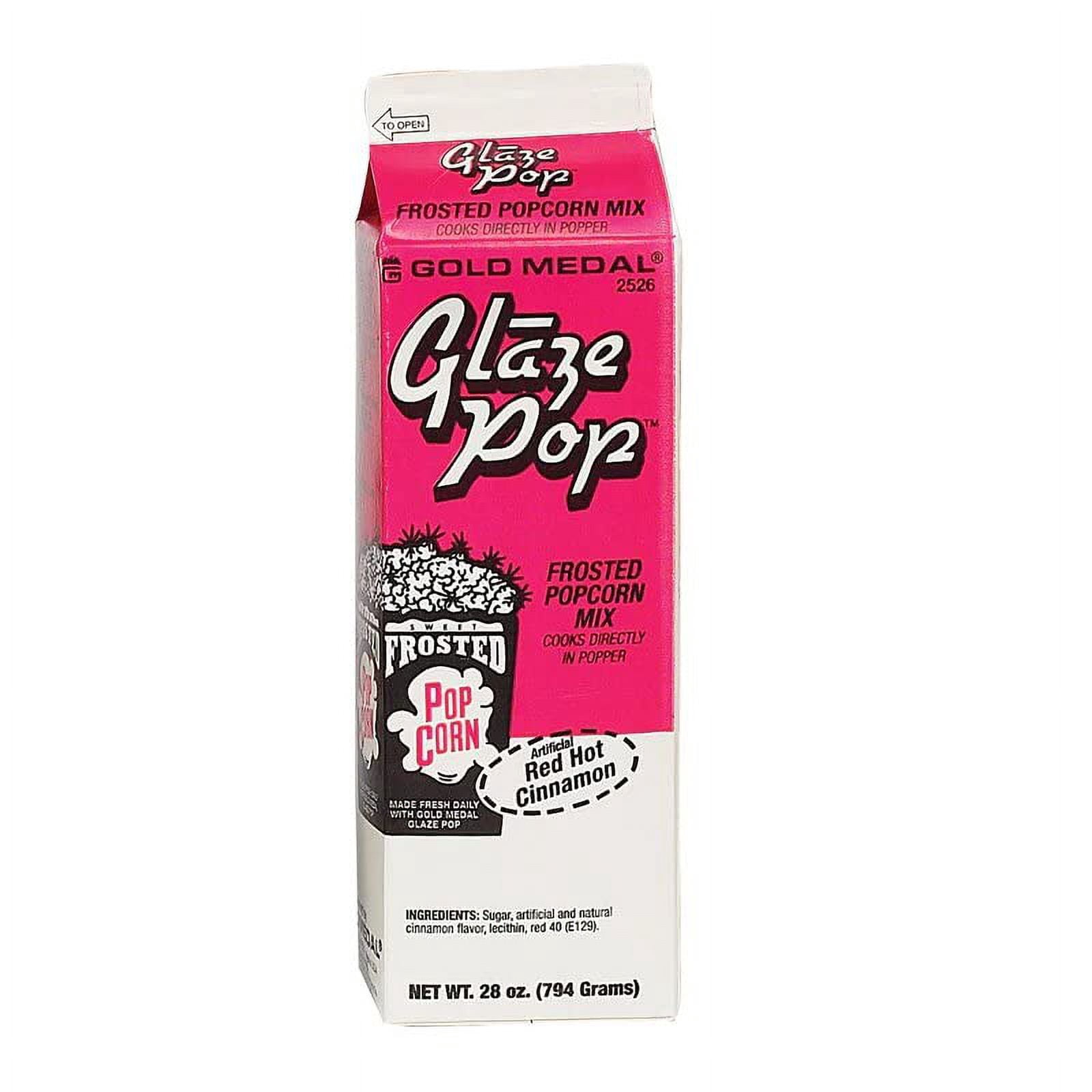 Dana Market (Pack of 3) Glaze POP Popcorn Flavoring - 3 Different Flavors: Red Cinnamon, Sweet Corn and Grape Purple - 28 Oz. Carton