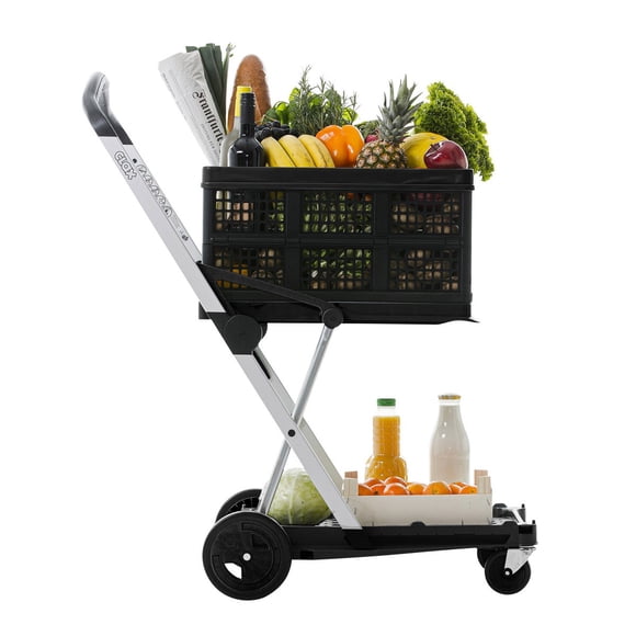 Clax Personal Folding Shopping Cart Black