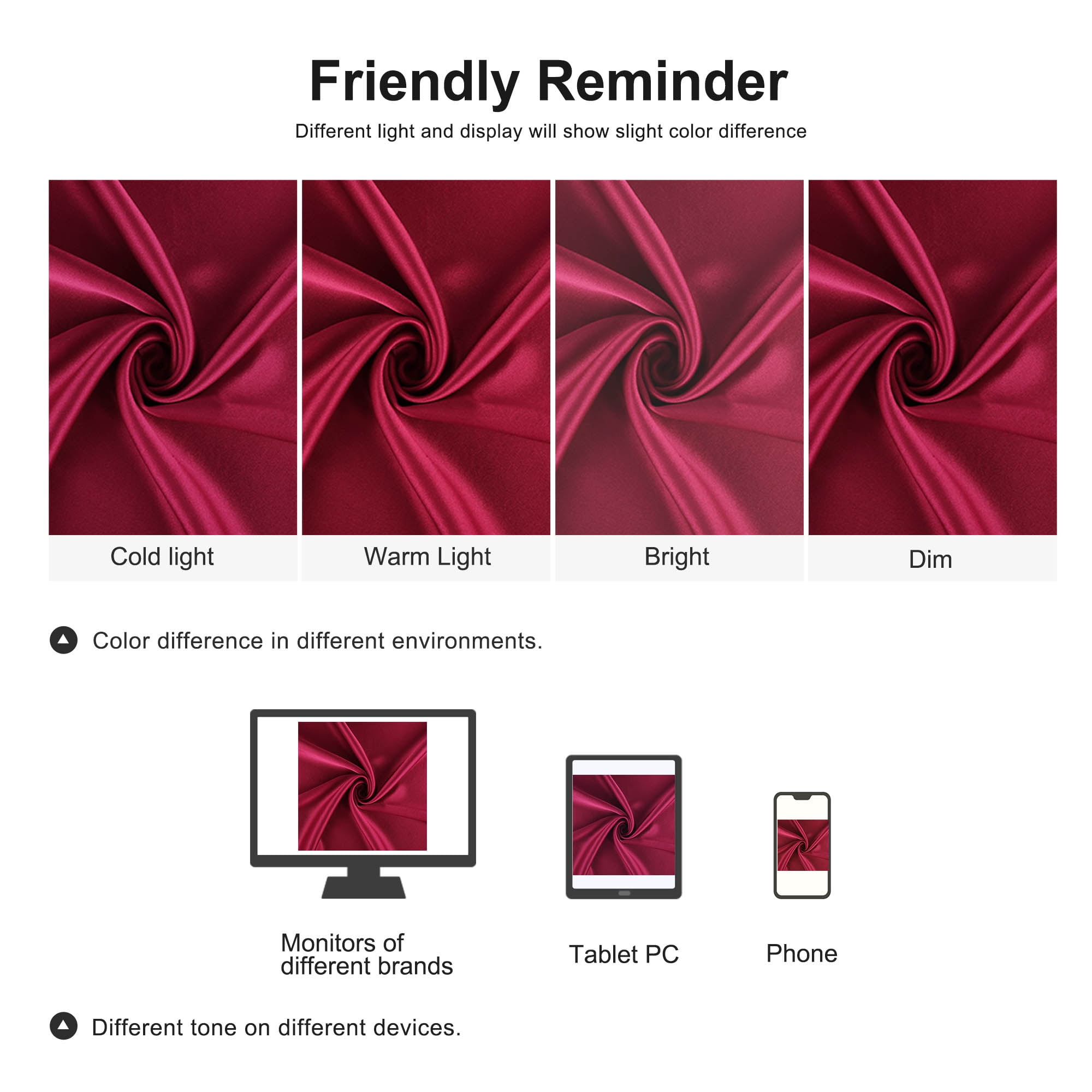 PiccoCasa 19 Momme Silk Pillowcase for Standard Size Pillow, Burgundy, 20"x26"