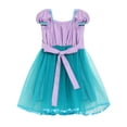 thumbnail image 2 of WIBACKER Toddler Girls Birthday Dress 2-7T Kids Girl Puff Short Sleeve Dresses Princess Party Costume,Purple, 2 of 8